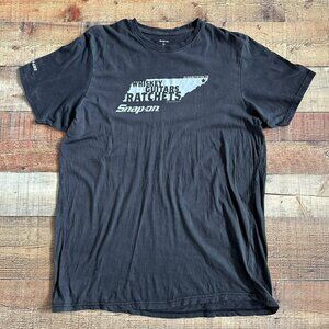 Snap On Women's Black Short Sleeve Graphic Tee T-shirt -XXXL